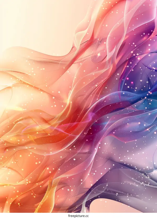 Abstract Colorful Flowing Fabric Design