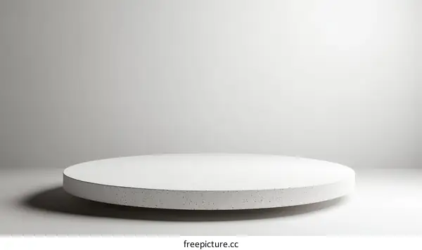 Empty White Round Display Platform
