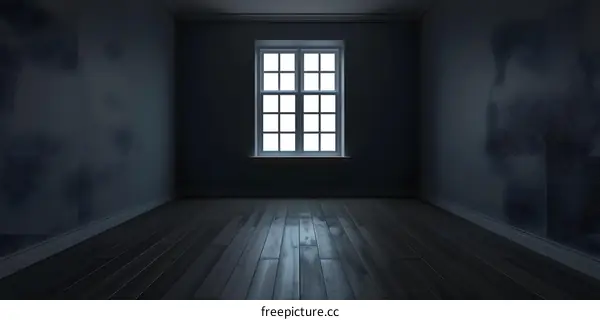 Empty Room With Window and Wooden Floor