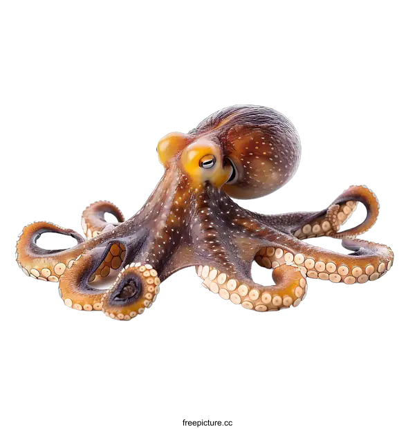 [Transparent Background PNG]A close up of an octopus