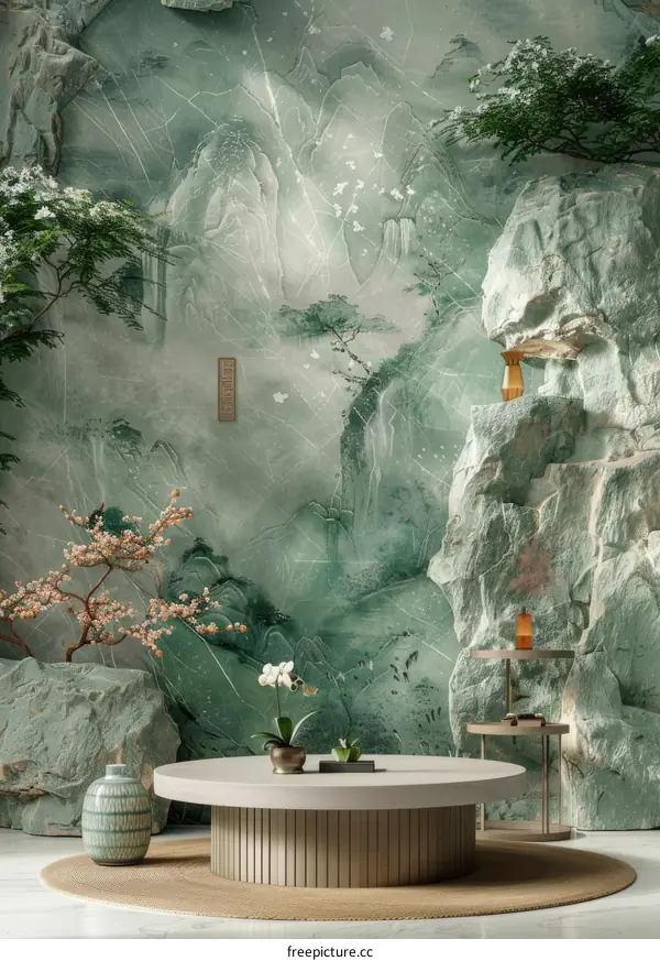 Elegant Chinese Landscape Interior Design
