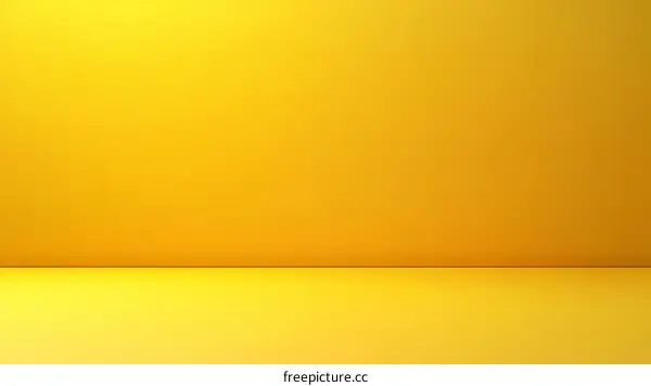 Empty Yellow Studio Background for Product Display
