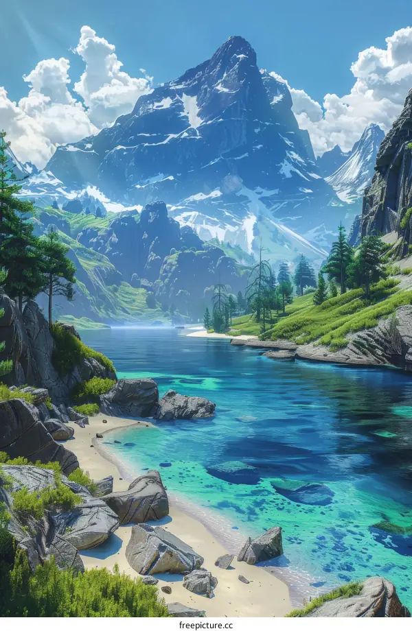 Enchanted Mountain Lake Landscape
