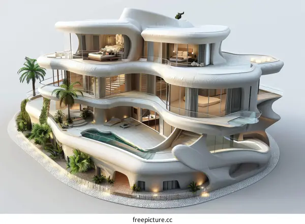 Modern Architectural Design of a Luxurious House