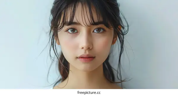 Close-up Portrait of a Young Woman