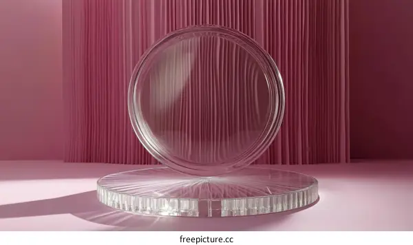 Elegant Pink Background with Transparent Display