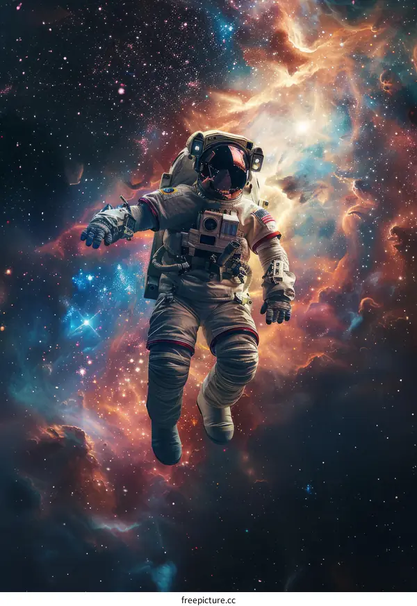 Astronaut Floating in Space