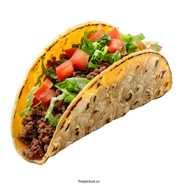 [Transparent Background PNG]Delicious Taco on White Background