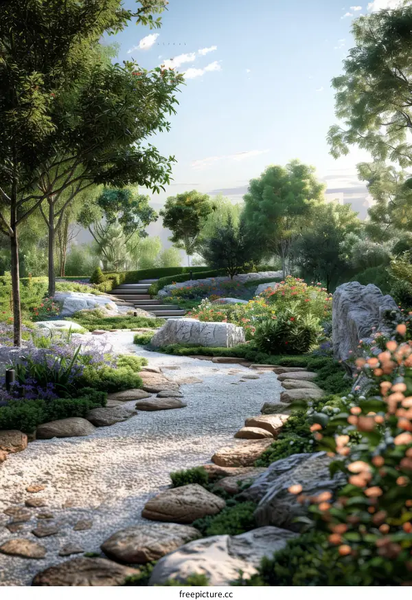 Garden Landscape Design Rendering Images