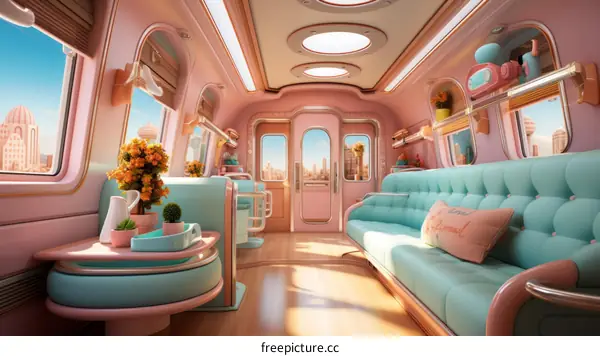 Futuristic Train Interior Design Concept