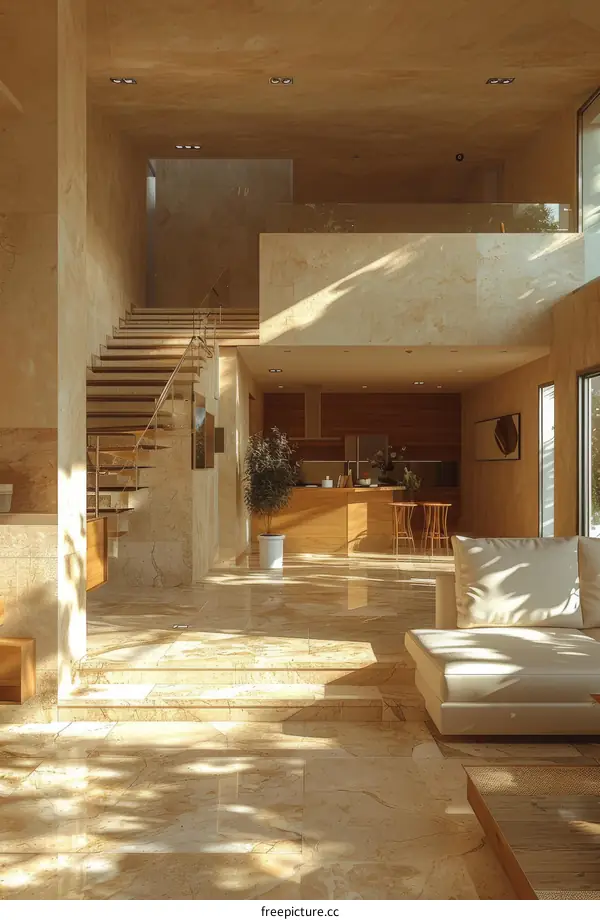 Modern Beige Interior with Natural Light