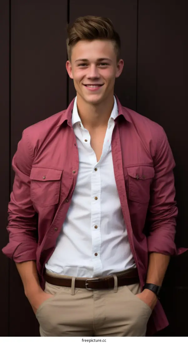 Young man with hands in pockets