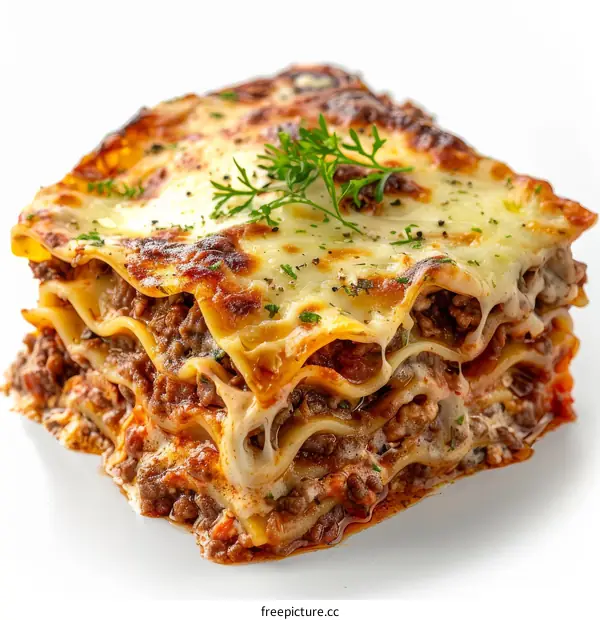 Delicious Lasagna with Ground Beef, Tomato Sauce, and Cheese