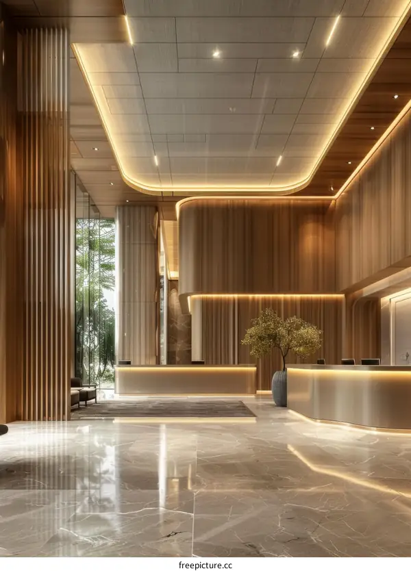 Modern Hotel Lobby Interior