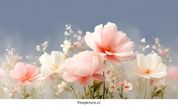 Delicate Floral Arrangement in Pastel Colors