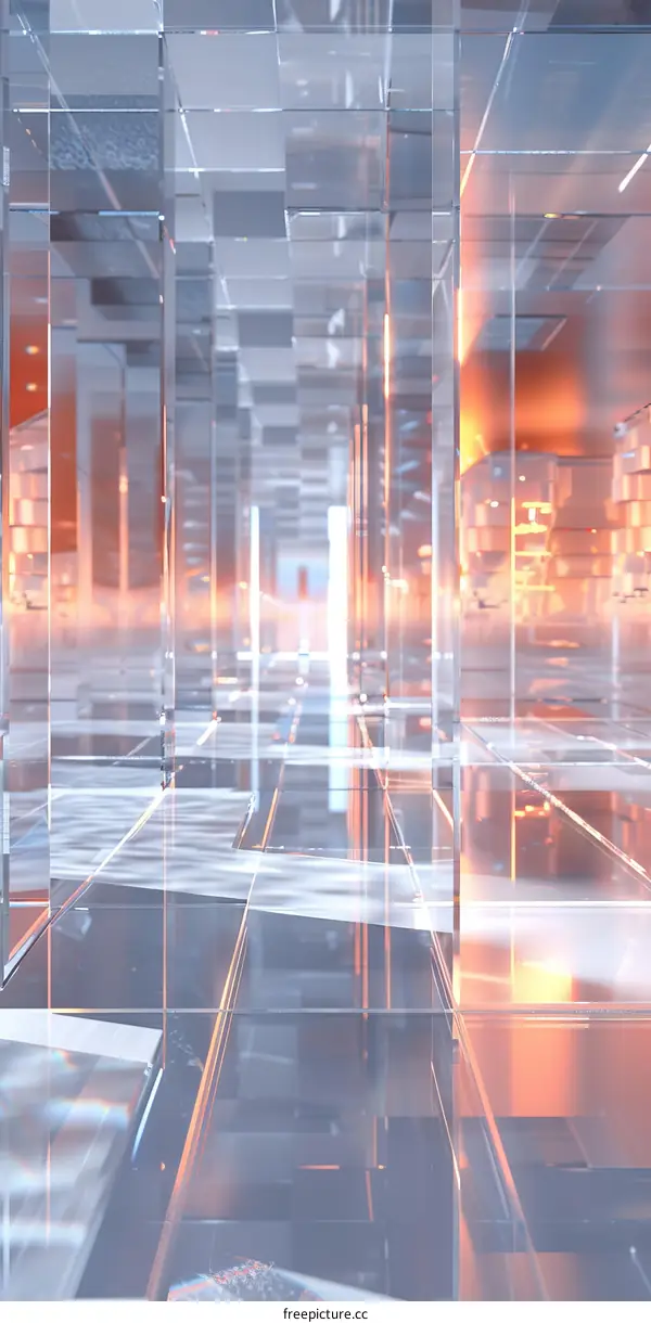 Modern Glass Architecture with Reflections