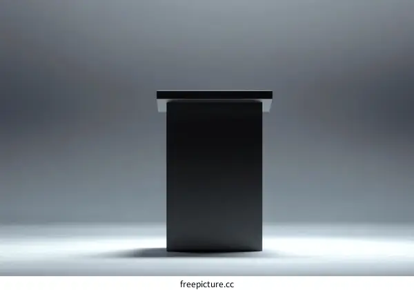 Empty Black Podium Studio Presentation