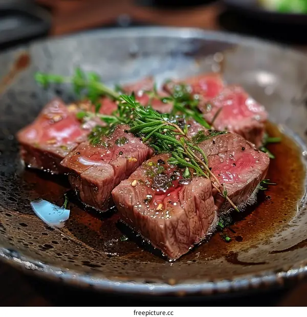 Seared Beef Tenderloin with Rosemary and Sesame Seeds
