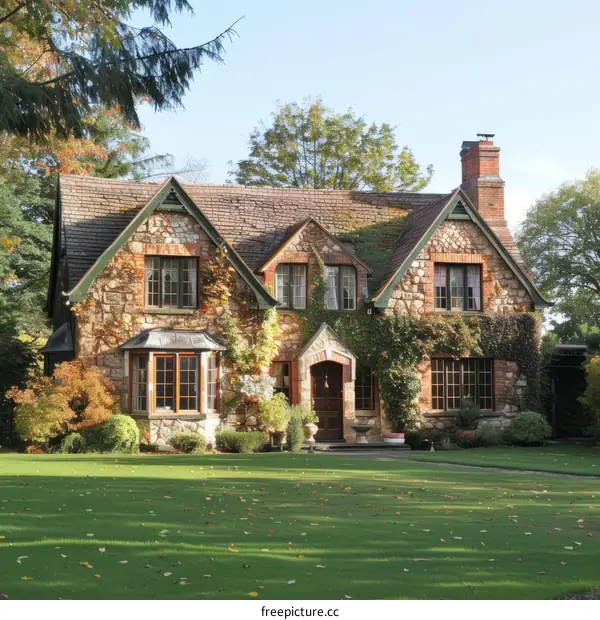 Autumn Cottage in the English Countryside