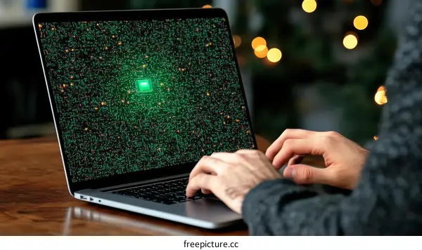 Person Working on Laptop Showing Circuit Board