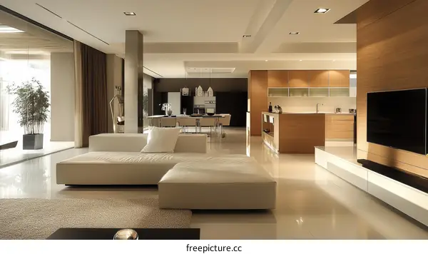 Modern Open-Plan Living Area Interior Design