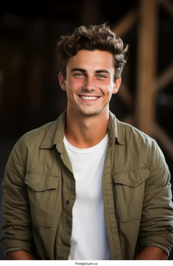 Portrait of a handsome young man smiling