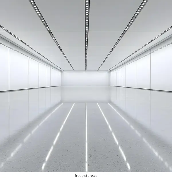 Empty White Room Interior Design Rendering