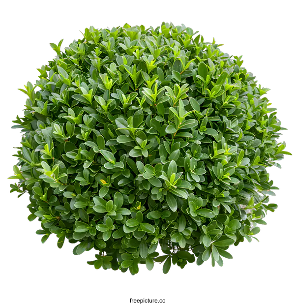 [Transparent Background PNG]Green Bush Isolated on White Background