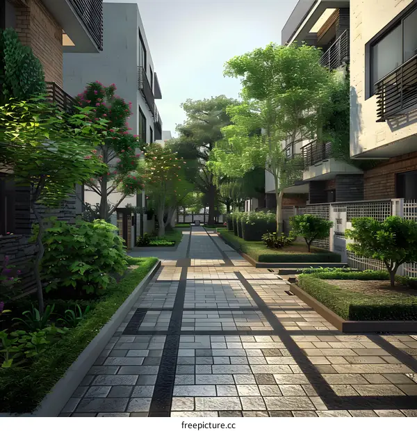 Modern Architecture with Greenery