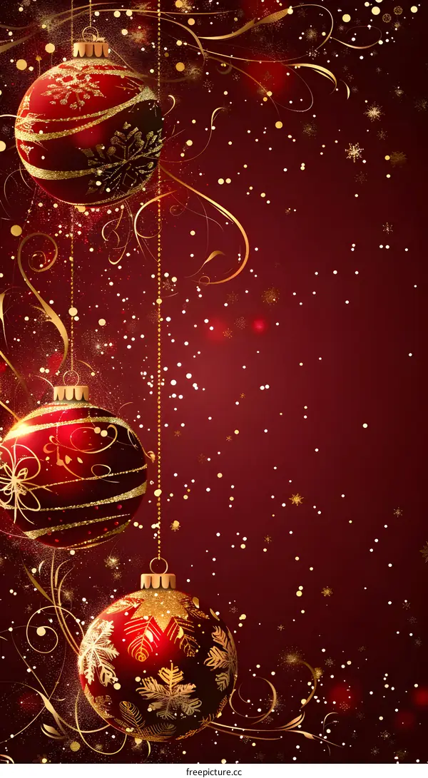 Christmas decoration red velvet background