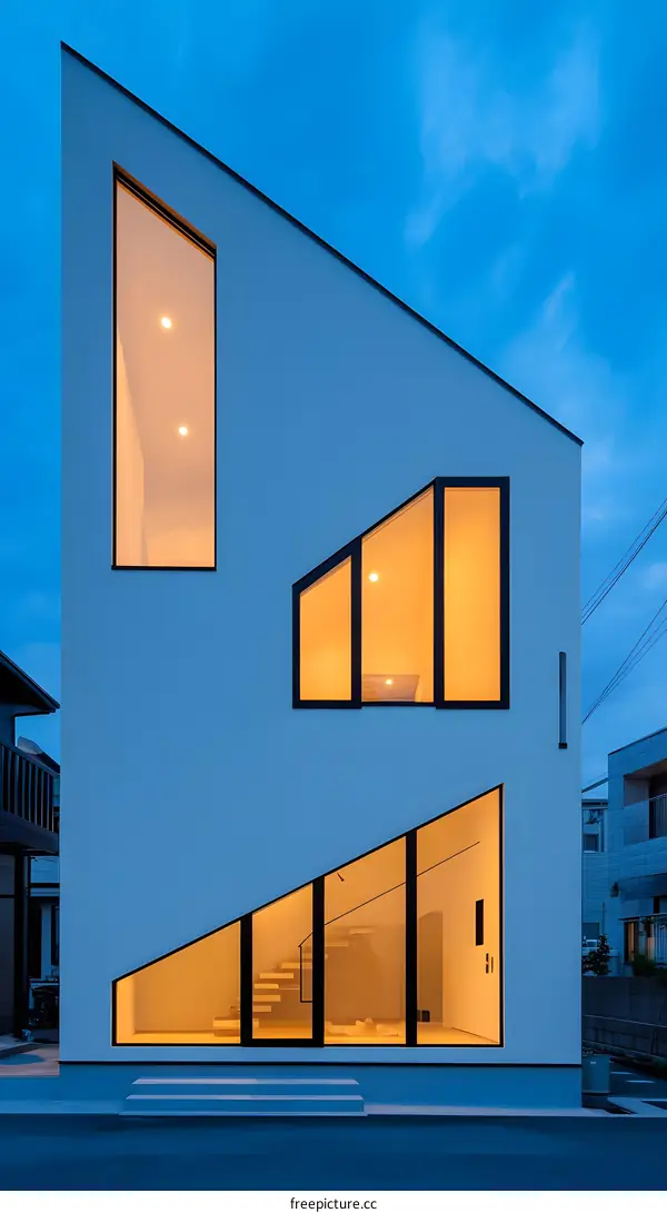 Modern Architecture Design with Triangle Windows