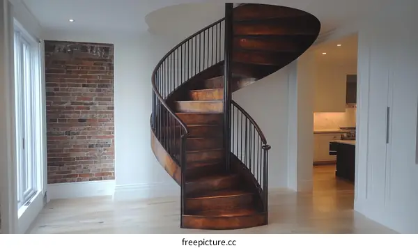 Spiral Staircase in a Modern Interior Design