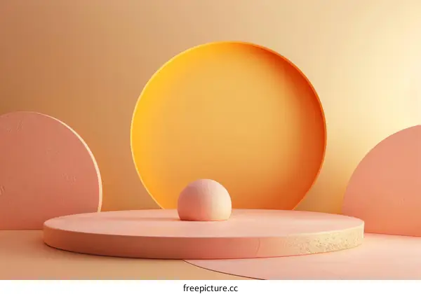 Abstract Geometric Shapes Pastel Background