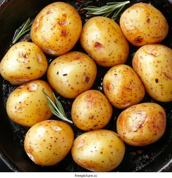 Roasted Potatoes in a Pan