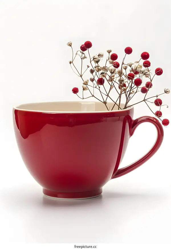 Red cup with red berries