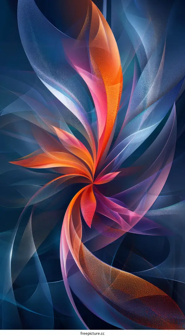 Colorful abstract flower