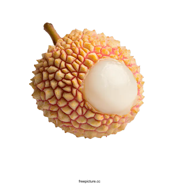 [Transparent Background PNG]Fresh Lychee Fruit Isolated on White Background