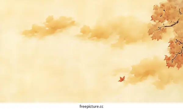 Autumnal Skies Watercolor Painting