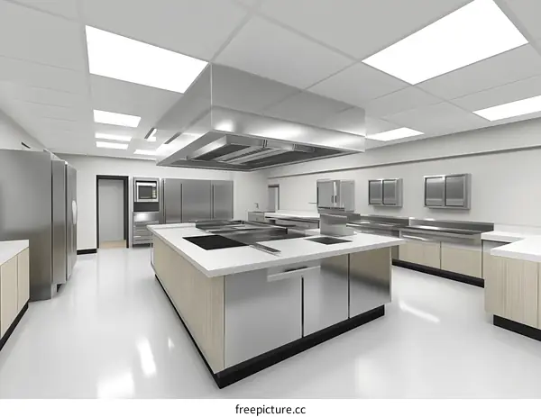 Modern Stainless Steel Commercial Kitchen Design