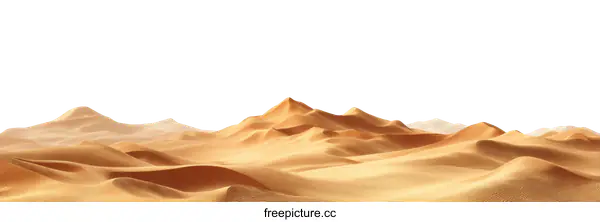 [Transparent Background PNG]Desert Landscape with Sand Dunes