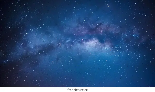 Amazing view of the night sky full of stars and a bright shining milky way