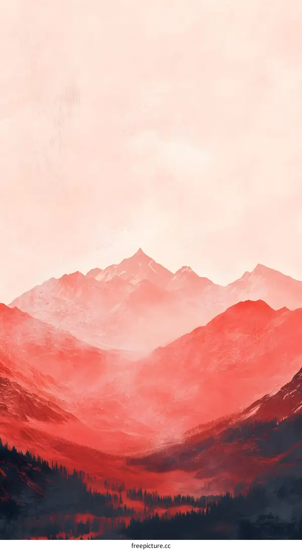 Red Mountain Range Landscape Photography