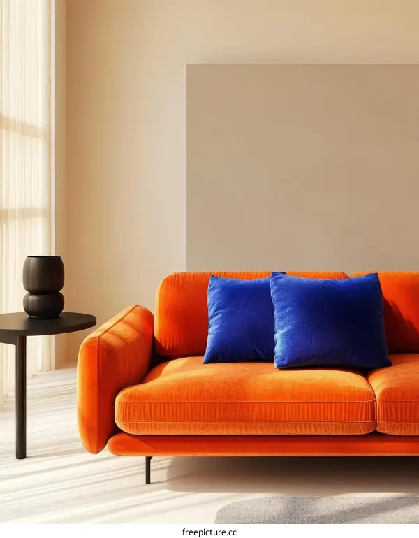 Modern Orange Sofa Interior Design