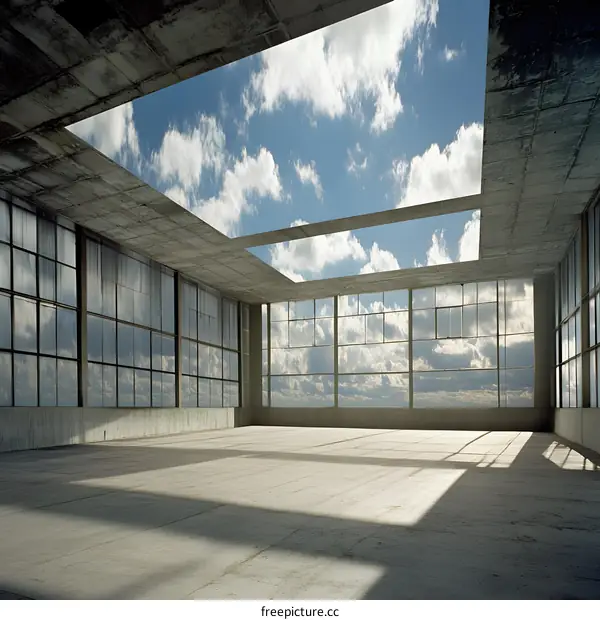 Skylight in a Concrete Room