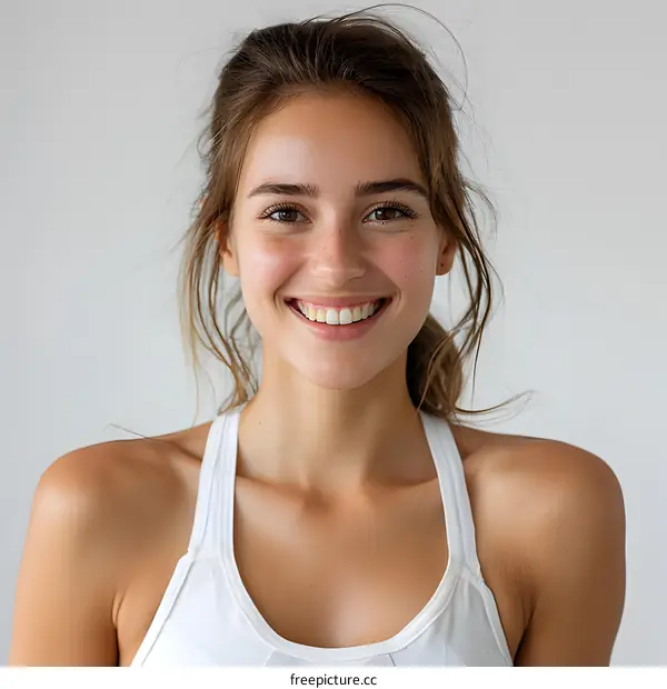 Portrait of a Happy Woman Smiling