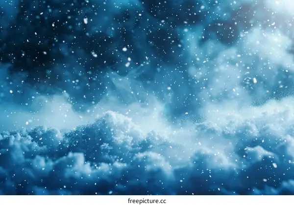 Blue Winter Snow Background
