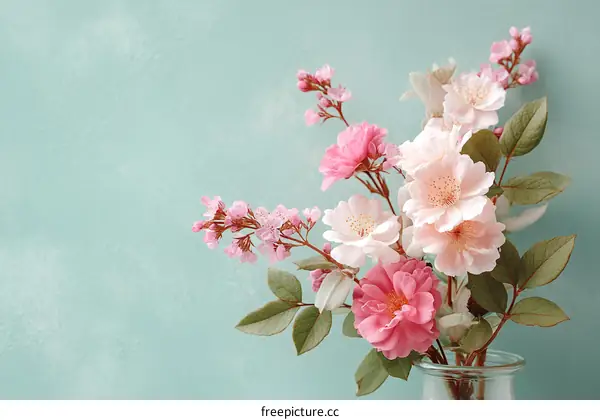 Delicate Pink Flowers Bouquet Arrangement