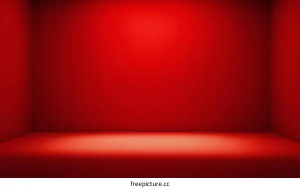 Red Empty Corner Studio Background