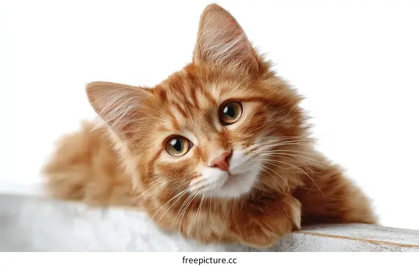 Adorable Ginger Cat Close-Up Portrait