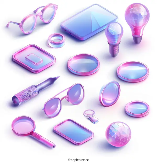 Minimalist 3D Rendered Objects in Pastel Colors